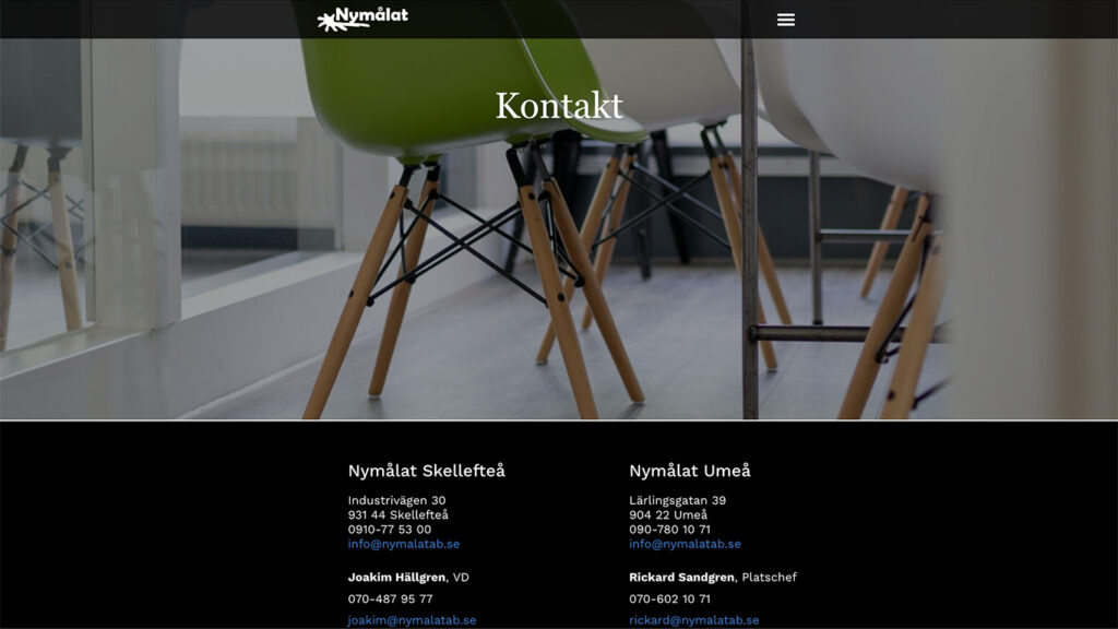 Projekt Nymålat - Nånannan Webb & kommunikation en webbyrå i skellefteå som producerar hemsida med wordpress, woocommerce och webbdesign