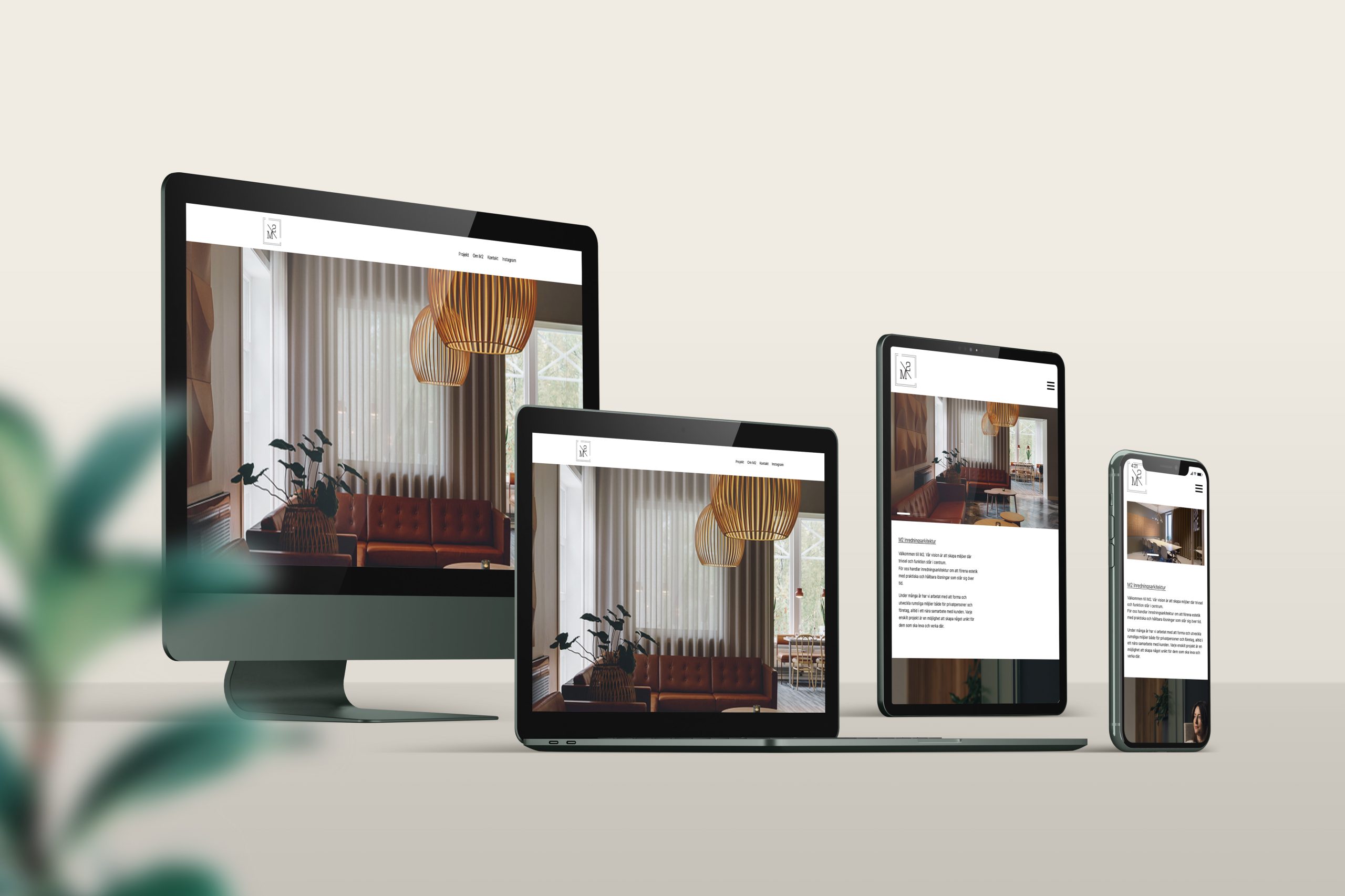 Webbyrå i Skellefteå – WordPress för M2 Inredningsarkitektur